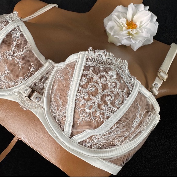 Honey Birdette Gabrielle Ivory Bra 32D - Picture 8 of 13
